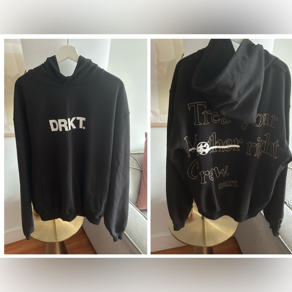 Organic Cotton Black Message Heavy Weight Men’s Hoodie Size XL - Picture 1 of 12